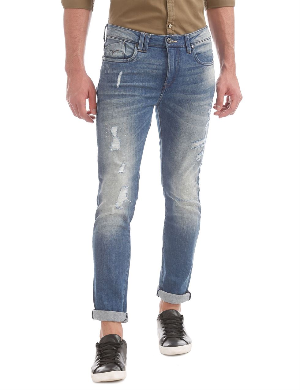 Flying Machine Men Casual Wear Solid Jeans